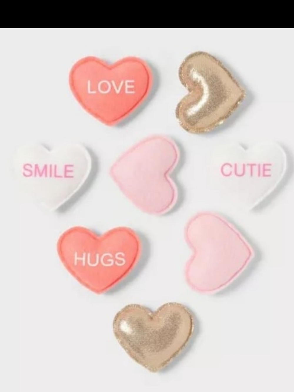 8pc Hearts Valentine's Day Felt Vase Filler - Spritz™
